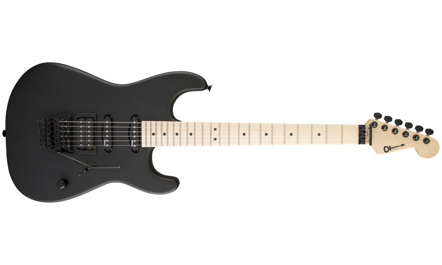 Charvel San Dimas Style 1 Hss Fr M Usa Select Dimarzio Fr Mn - Pitch Black - Elektrische gitaar in Str-vorm - Variation 1