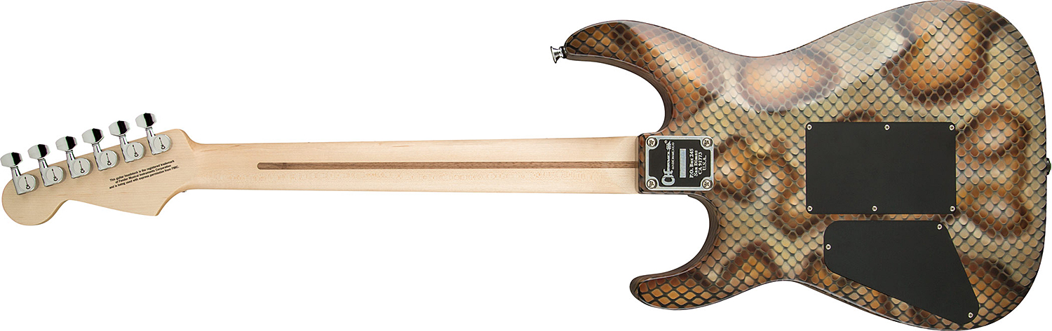 Charvel Warren Demartini Pro-mod Snake Signature Hs Fr Mn - Snakeskin - Elektrische gitaar in Str-vorm - Variation 1