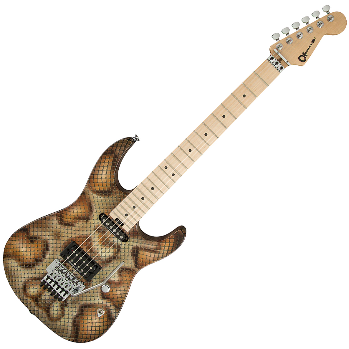 Charvel Warren Demartini Pro-mod Snake Signature Hs Fr Mn - Snakeskin - Elektrische gitaar in Str-vorm - Variation 4