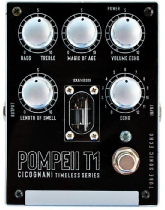 Reverb/delay/echo effect pedaal Cicognani engineering Timeless POMPEII T1 Tube Sonic Echo