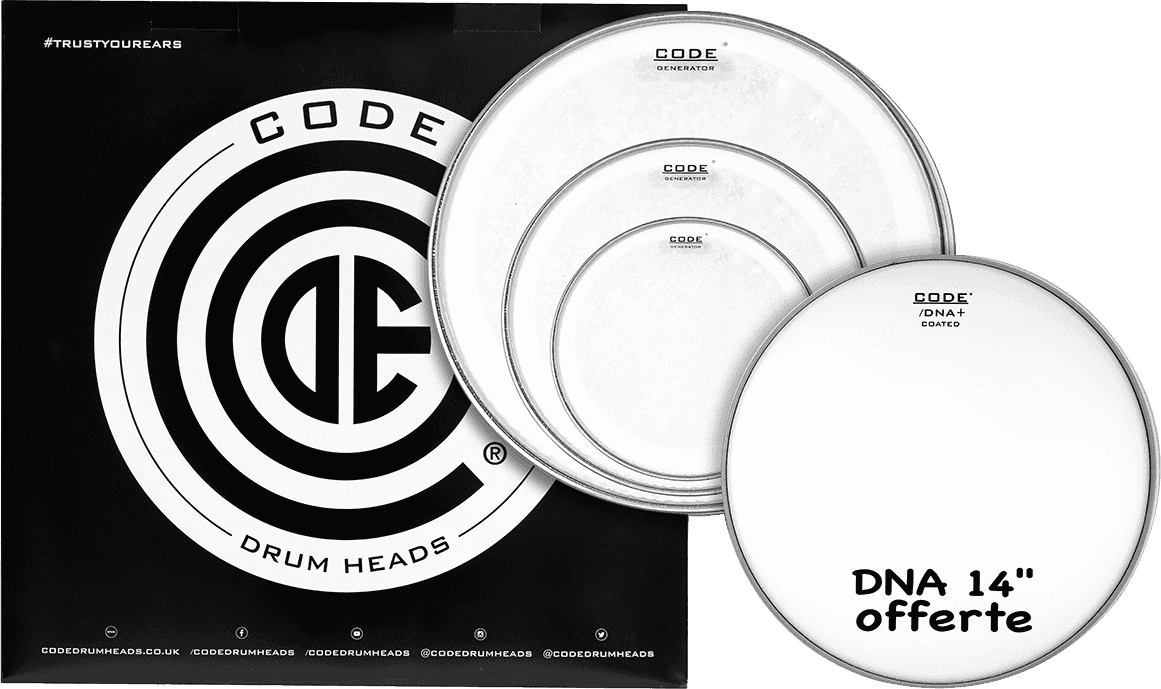 Code Drumheads Pack Transparent Rock + Dna 14 Offerte - Vellen set - Main picture