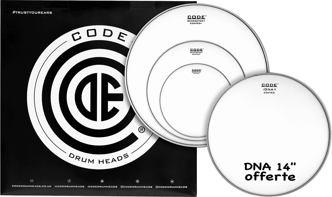 Code Drumheads Tom Pack Generator SablÉe Rock 10/12/16/+cc 14 Dna SablÉe Description Accessoires - Vellen set - Main picture