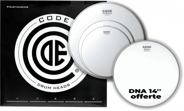 Vellen set Code drumheads Pack Smooth Rock + DNA 14 Offerte