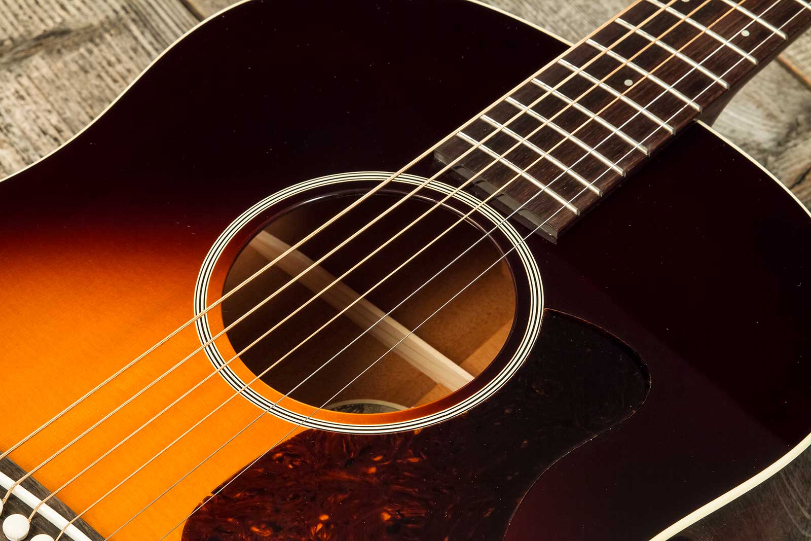 Collings Cj-45 T Traditional Dreadnought Epicea Acajou Rw #34450 - Sunburst - Volksgitaar - Variation 3