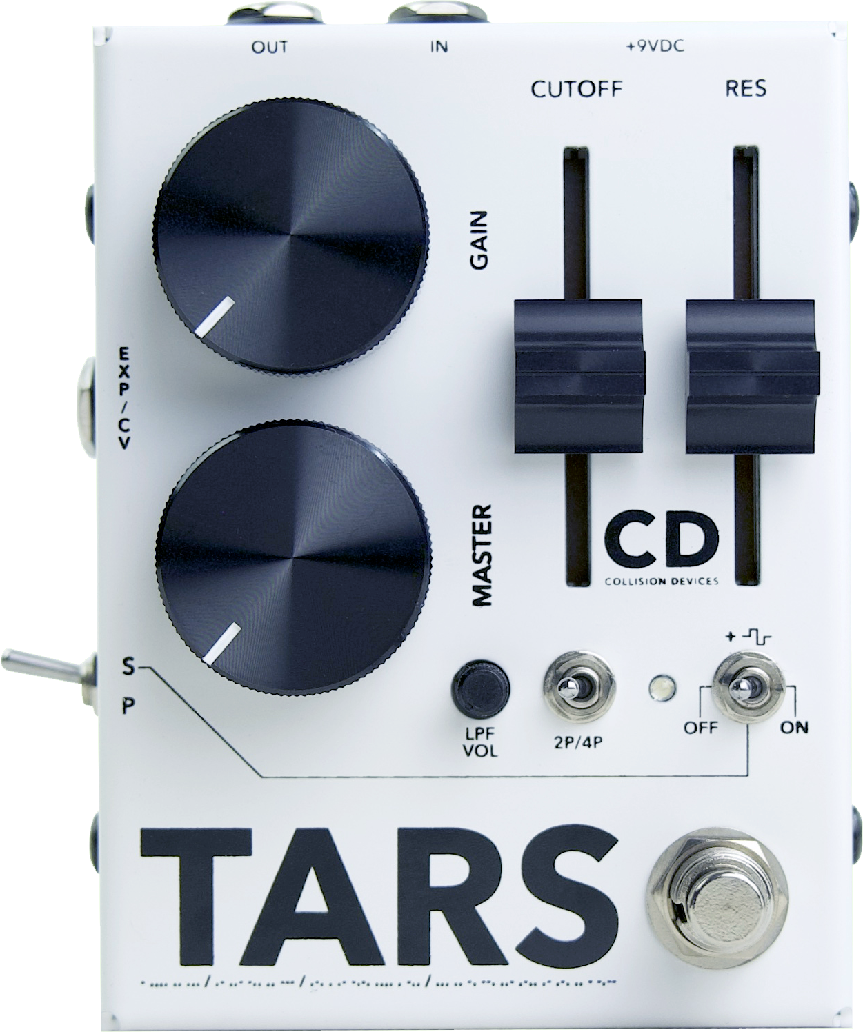 Collision Devices Tars Synth Fuzz Black On White - Overdrive/Distortion/fuzz effectpedaal - Main picture