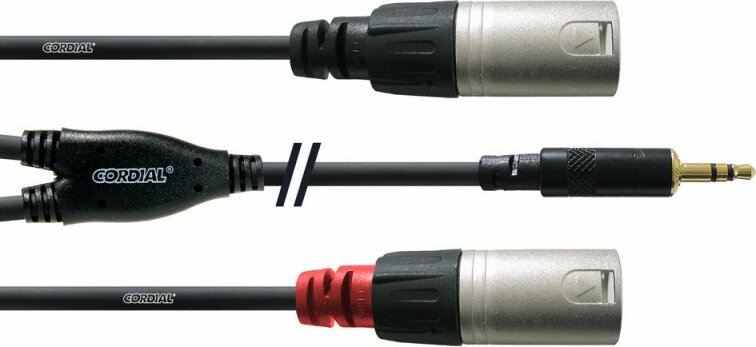 Cordial Cfy3wmm Mini-jack Stereo / 2x Xlr Male -3m - Kabel - Main picture