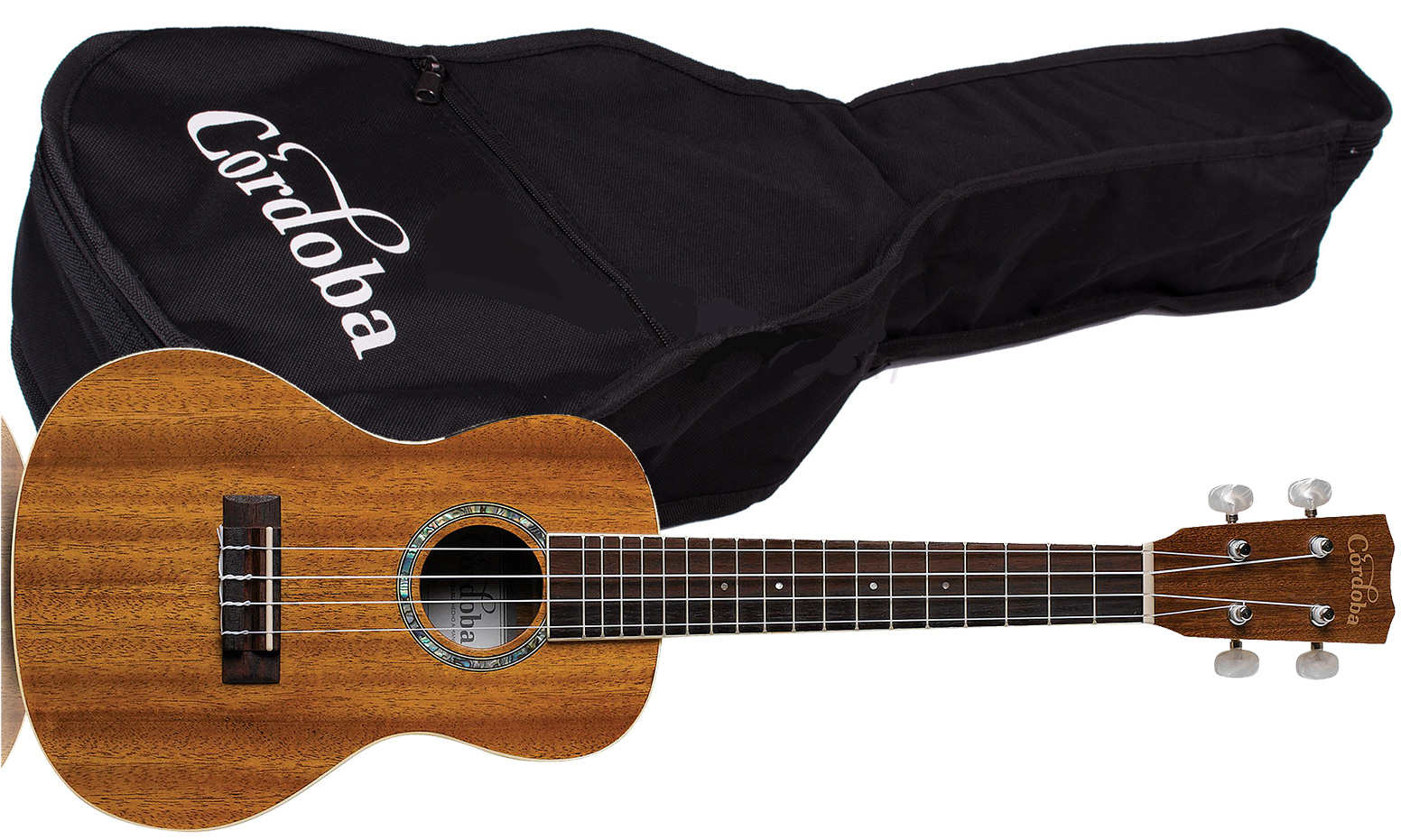 Cordoba 15cm Concert Tout Acajou +housse - Natural Matte - Ukulele - Variation 1