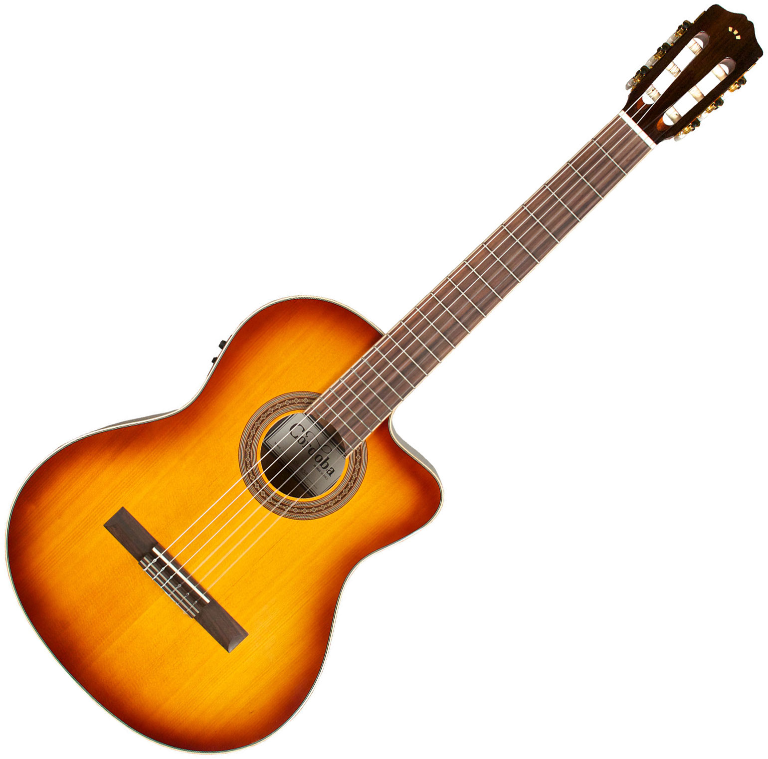 Cordoba C5-ce Iberia Cw Cedre Acajou Rw +housse - Sunburst - Klassieke gitaar 4/4 - Variation 1