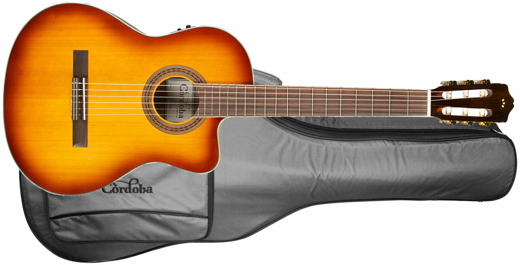 Cordoba C5-ce Iberia Cw Cedre Acajou Rw +housse - Sunburst - Klassieke gitaar 4/4 - Main picture