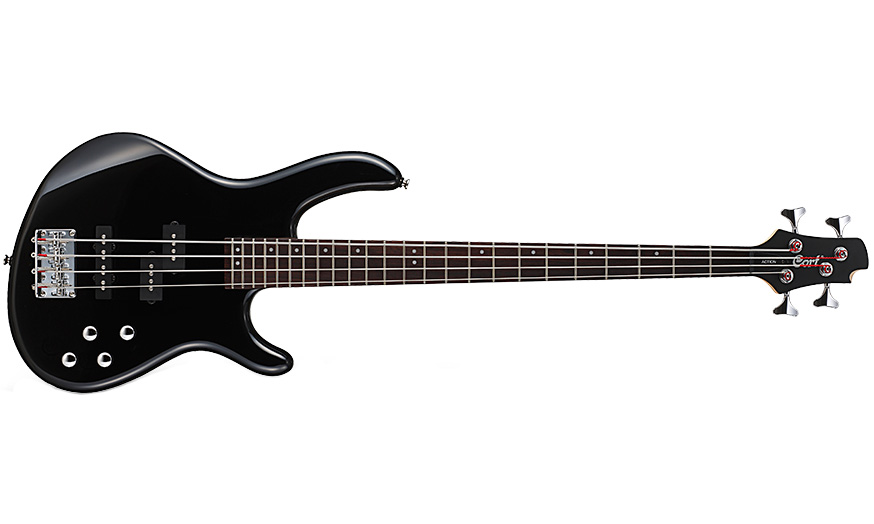 Cort Action Bass Plus Bk - Black - Solid body elektrische bas - Variation 1