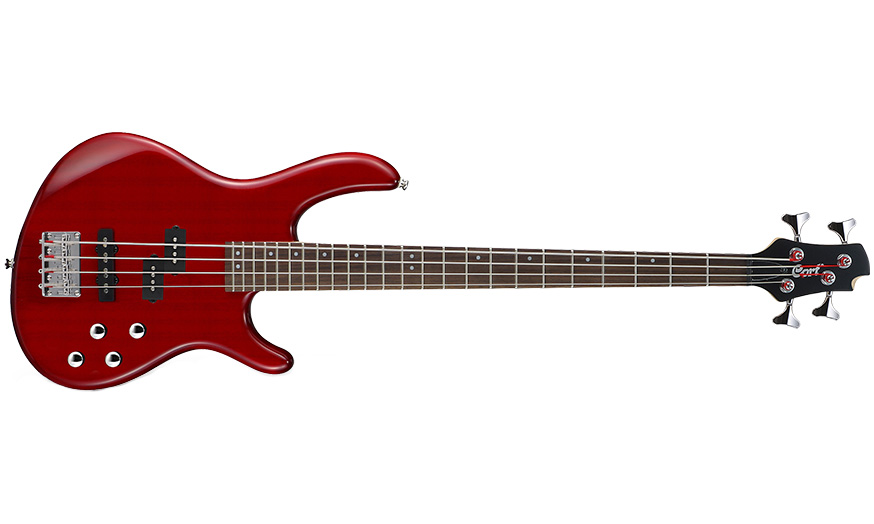 Cort Action Bass Plus Tr - Trans Red - Solid body elektrische bas - Variation 1