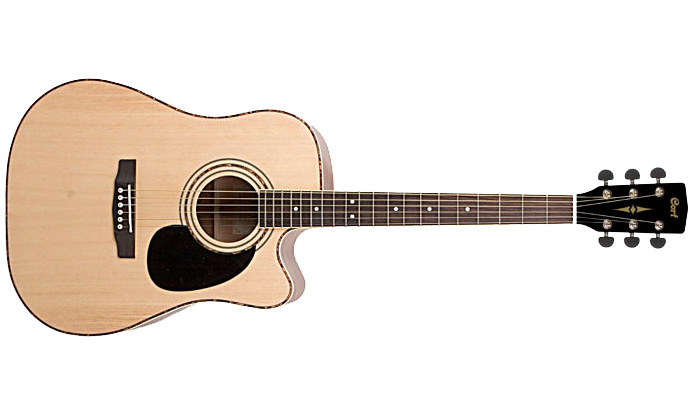 Cort Ad880ce Standard Dreadnought Cw Epicea Acajou Mer - Natural Satin - Elektro-akoestische gitaar - Variation 1