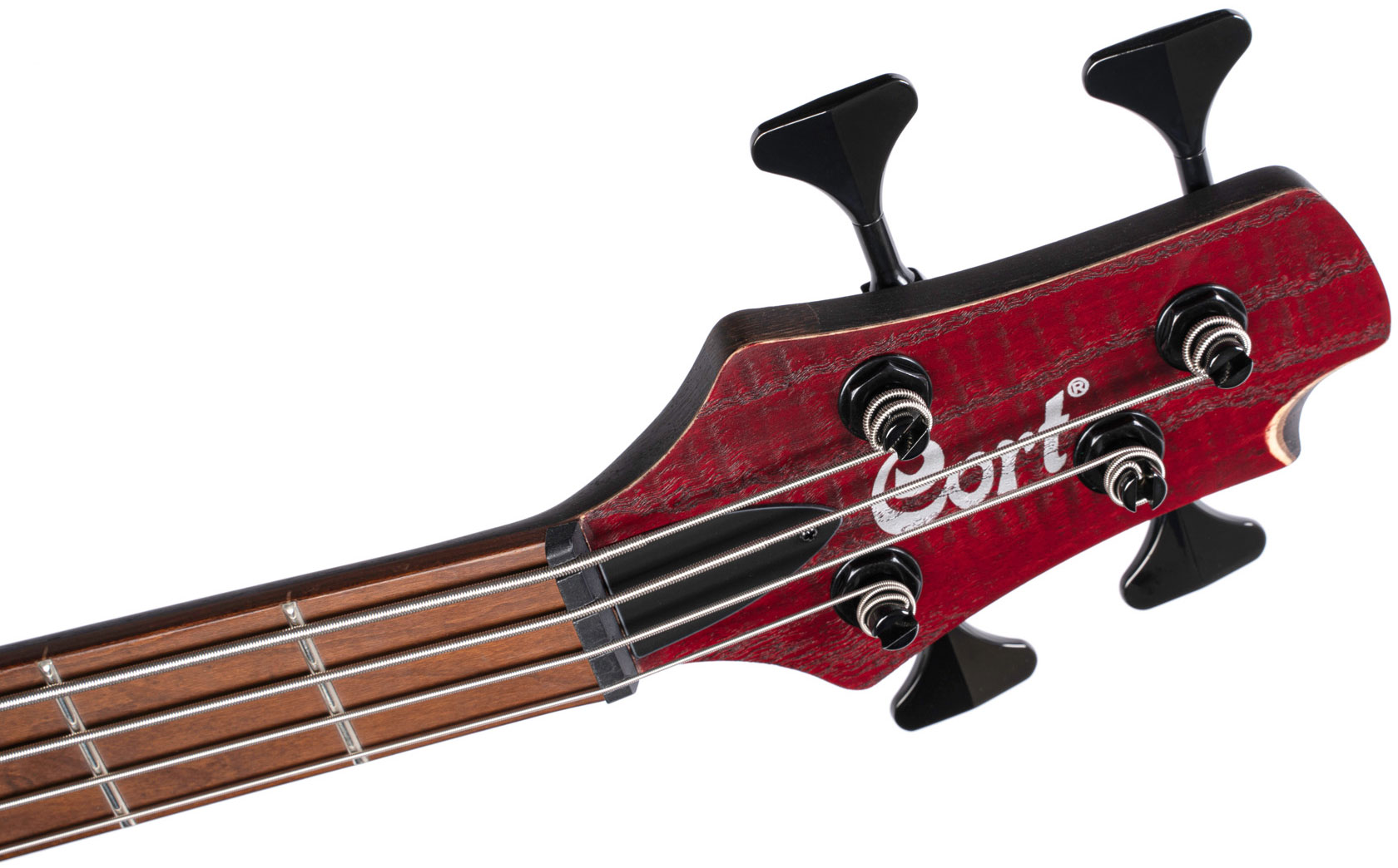 Cort B4 Element Artisan Active Bartolini Mn - Burgundy - Solid body elektrische bas - Variation 5