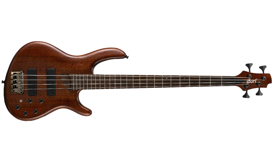 Cort B4 Plus Mh Opm Artisan Active Bartonini Rw - Open Pore Mahogany - Solid body elektrische bas - Variation 1