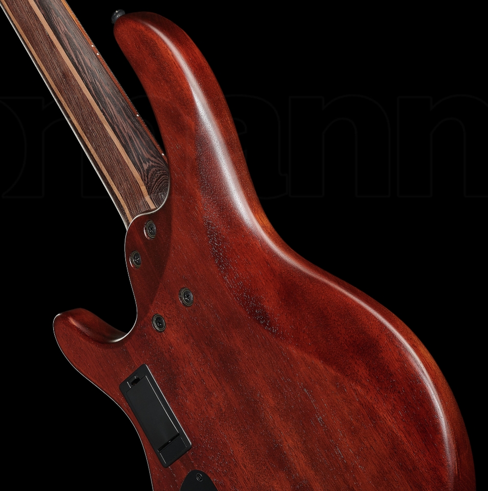 Cort B5 Element Artisan 5c Active Bartolini Mn - Open Pore Burgundy Red - Solid body elektrische bas - Variation 3