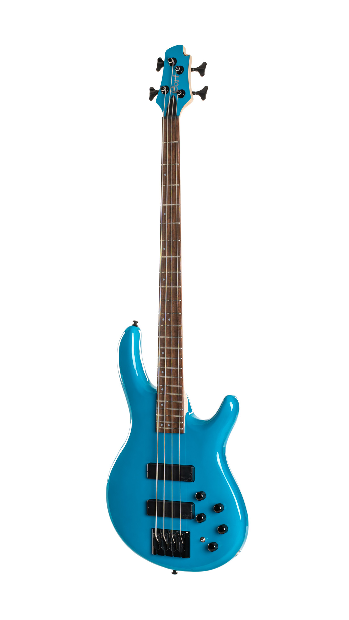 Cort C4 Deluxe Bartolini Jat - Candy Blue - Solid body elektrische bas - Variation 1