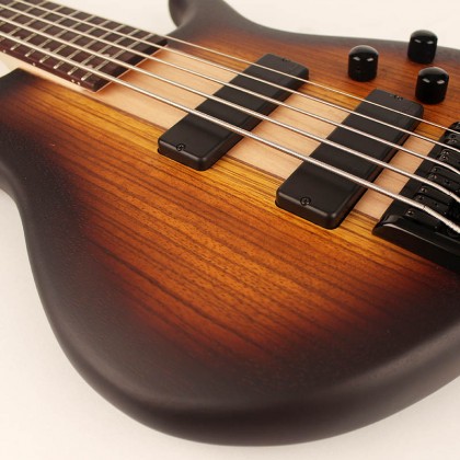 Cort C5 Plus Zbmh Artisan Active Bartolini Jat - Tobacco Burst Satin - Solid body elektrische bas - Variation 1