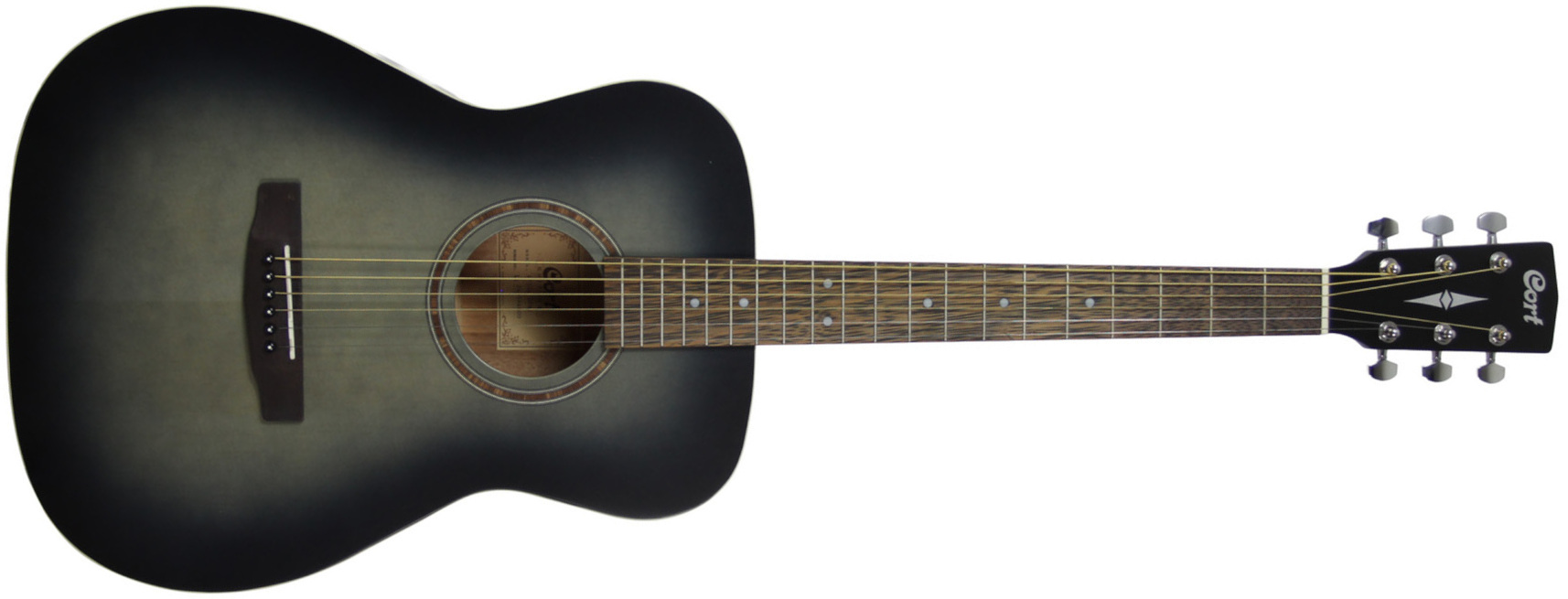 Cort 550opbk Epicea Acajou Mer - Open Pore Black - Folk gitaar - Main picture