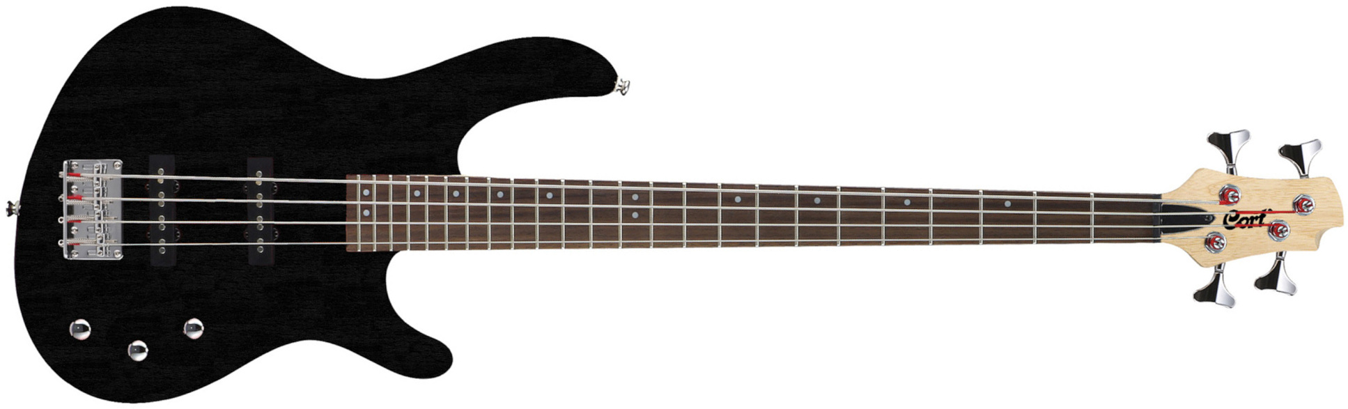 Cort Action Bass Junior Opb - Black - Solid body elektrische bas - Main picture