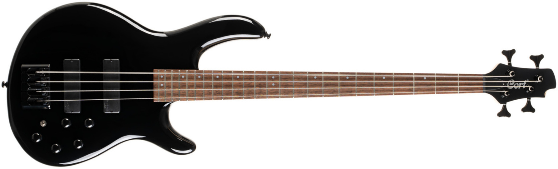 Cort C4 Deluxe Bartolini Jat - Black - Solid body elektrische bas - Main picture