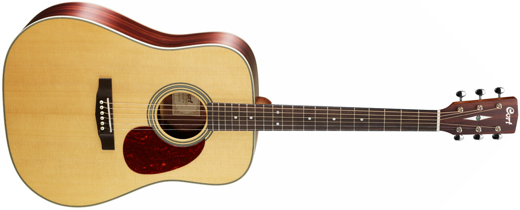 Cort Earth 80 Dreadnought Epicea Evorose Ova - Natural Satin - Westerngitaar & electro - Main picture