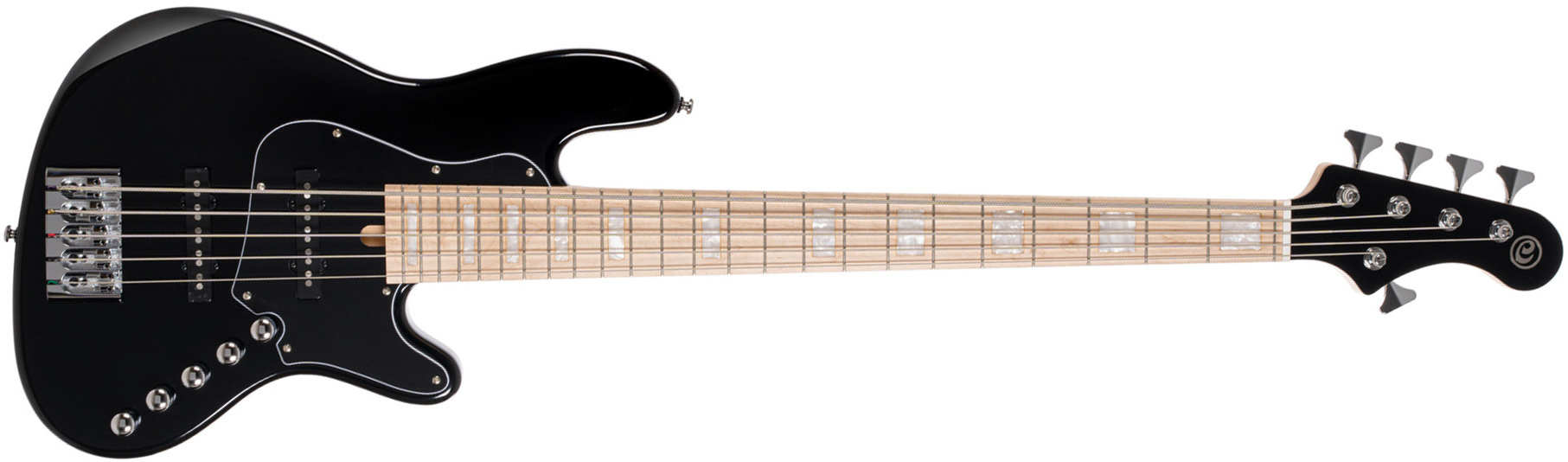 Cort Elrick Njs 5c Active Bartolini Mn - Black - Solid body elektrische bas - Main picture