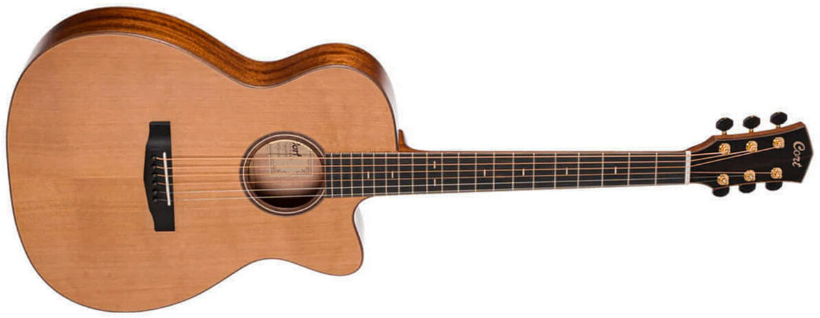 Cort Flow Oc Om Cw Cedre Acajou Eb - Natural Satin - Folk gitaar - Main picture