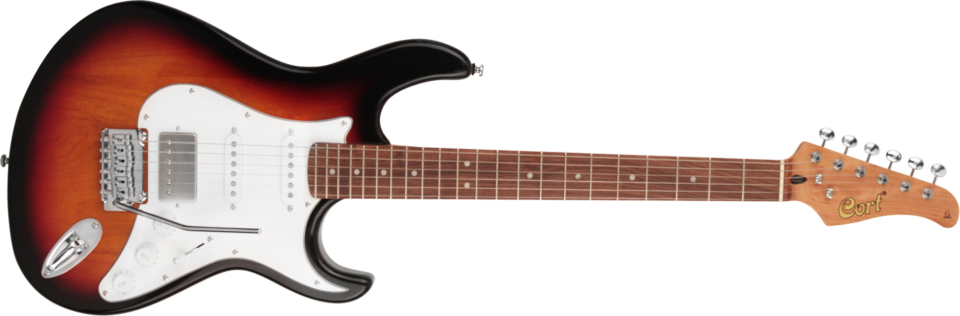 Cort G260cs Hss Trem Pau - 3 Tone Sunburst - Elektrische gitaar in Str-vorm - Main picture