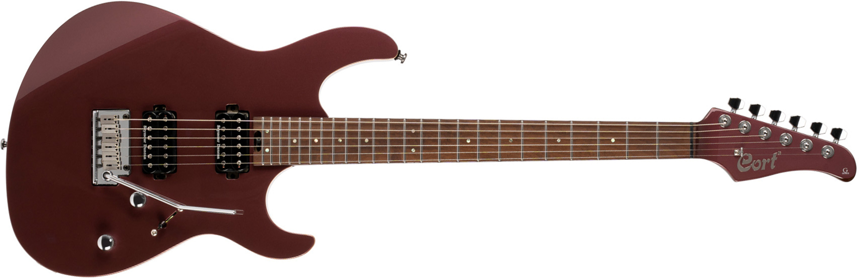 Cort G300 Pro Hh Trem Mn - Vivid Burgundy - Elektrische gitaar in Str-vorm - Main picture