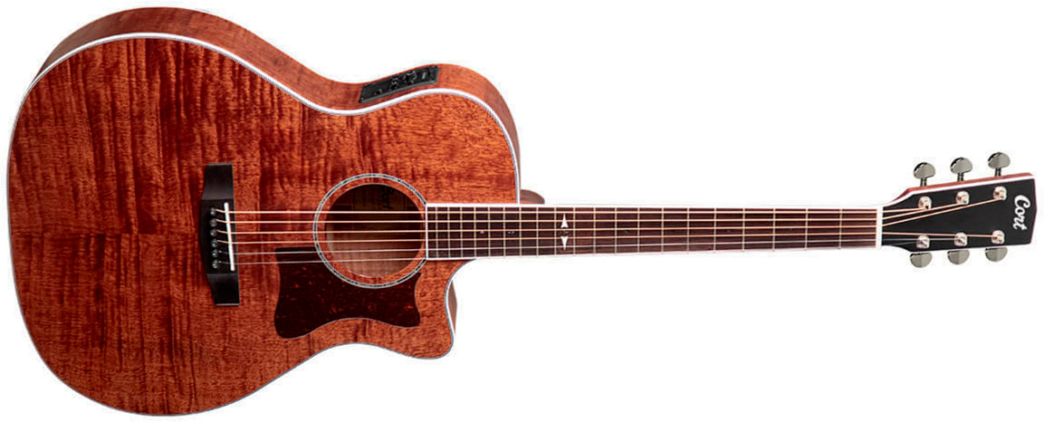 Cort Ga5f-fmh Grand Regal Auditorium Cw Tout Acajou Ova - Natural Open Pore - Folk gitaar - Main picture
