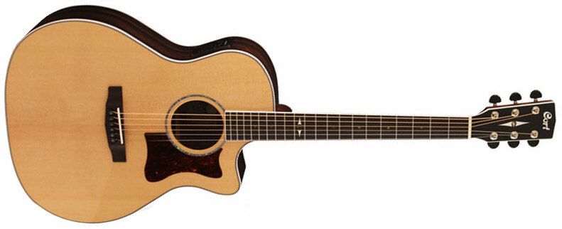 Cort Ga5f-zr Nat Grand Regal Auditorium Cw Epicea Ziricote - Natural - Elektro-akoestische gitaar - Main picture