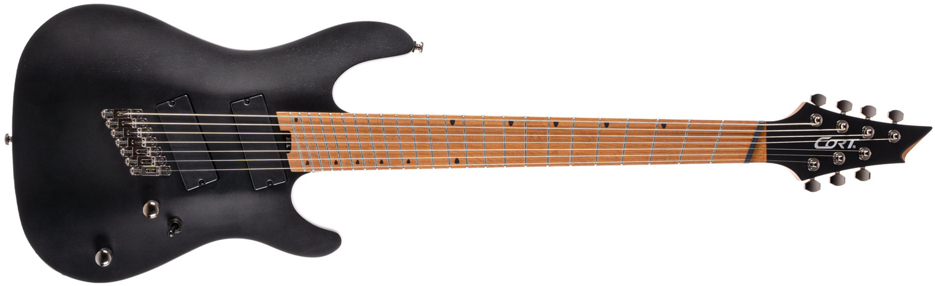Cort Kx307 Multiscale 7c Ht Mn - Open Pore Black - Multi-scale gitaar - Main picture