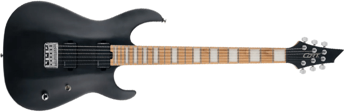 Cort Kx600 Infinite 2h Fishman Fluence Ht Mn - Black Satin - Elektrische gitaar in Strat vorm - Main picture