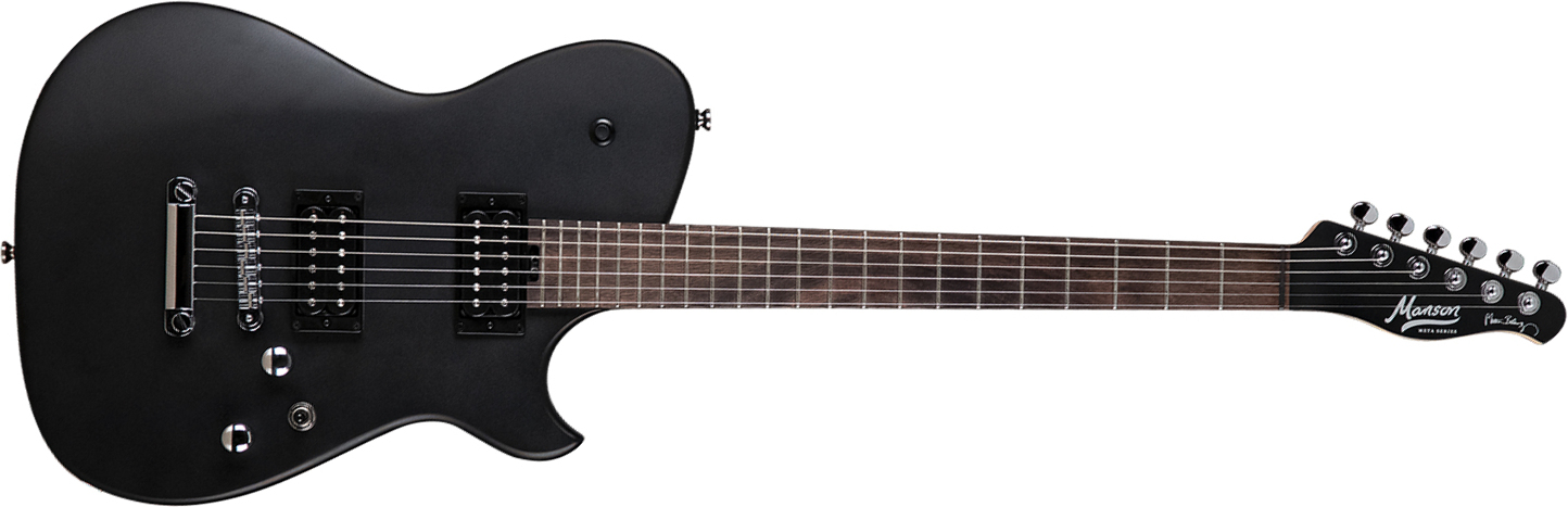 Cort Matthew Bellamy Mbm-1 Signature Hh Ht Lau - Black Satin - Retro-rock elektrische gitaar - Main picture