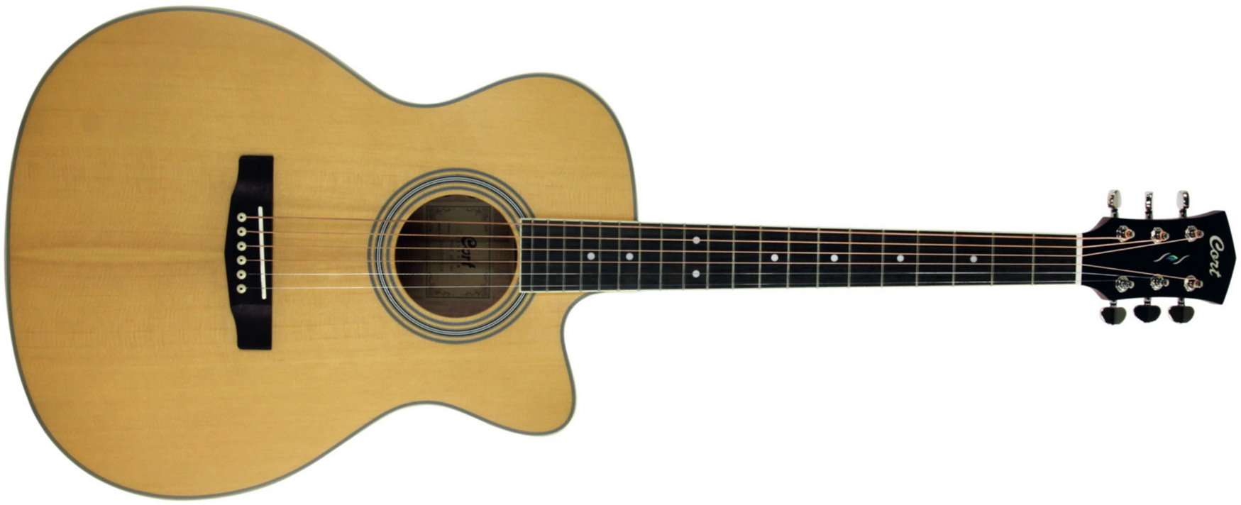 Cort Pure-ocf Om Electro Epicea Acajou Ov - Natural Satin - Volksgitaar - Main picture