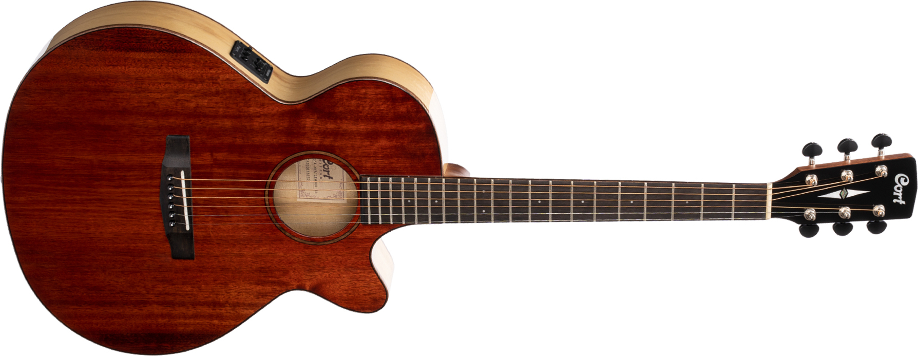 Cort Sfx Myrtlewood Concert Slim Cw Tout - Brown - Elektro-akoestische gitaar - Main picture