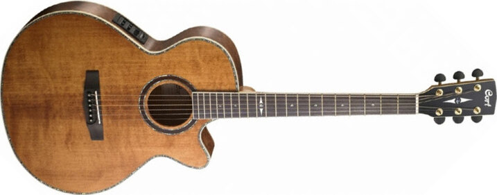 Cort Sfx10 Slim Body Cw Epicea Erable Ova - Antique Brown - Elektro-akoestische gitaar - Main picture
