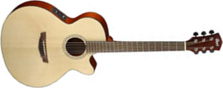 Cort Sfx1f Slim Body Cw Epicea Acajou Ova - Natural Satin - Elektro-akoestische gitaar - Main picture