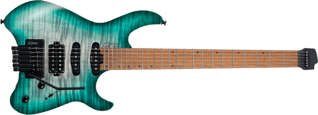 Cort Space G6tr 2h Fr Mn - Semi Gloss Lagoon - Double cut gitaar - Main picture