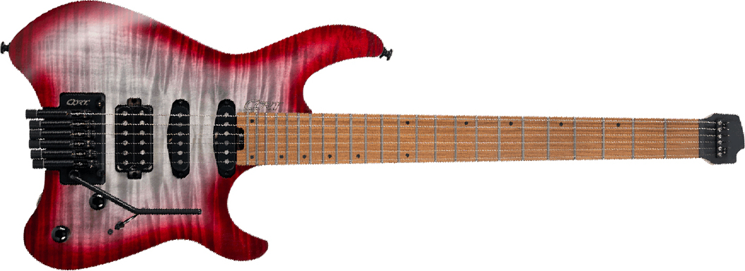 Cort Space G6tr 2h Fr Mn - Gloss Lava - Elektrische reisgitaar - Main picture