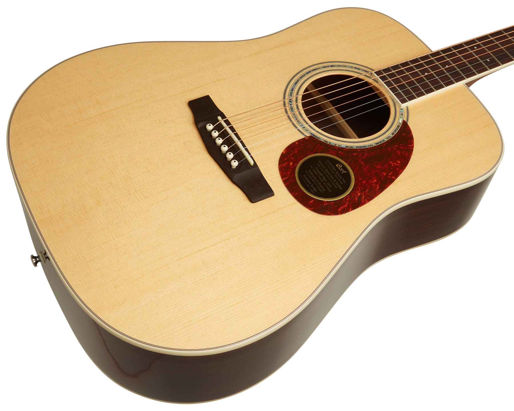 Cort Earth 100 Rosewood Dreadnought Epicea Palissandre Ova - Natural Glossy - Westerngitaar & electro - Variation 2