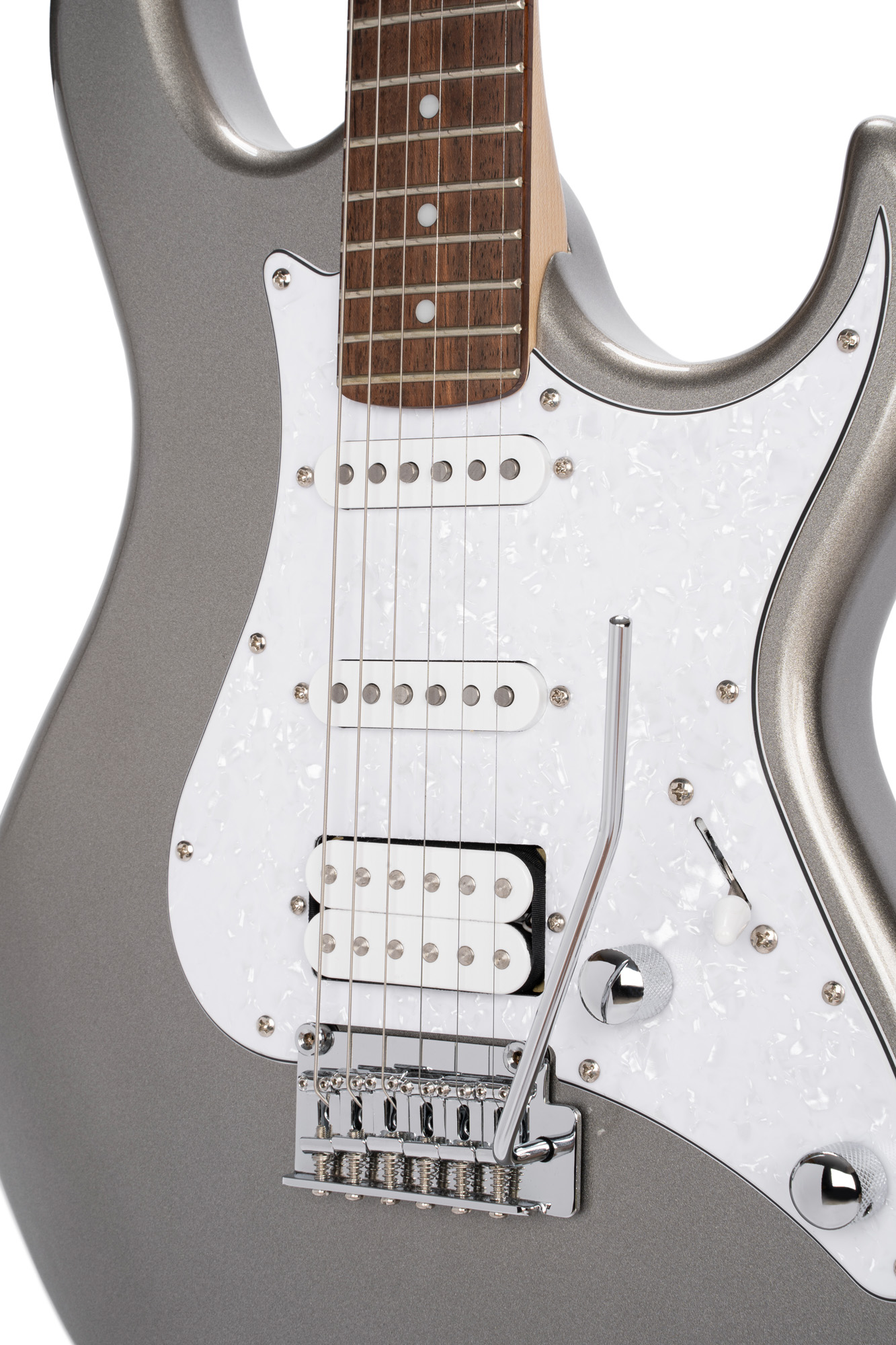 Cort G250 Svm Hss Trem Jat - Metallic Silver - Elektrische gitaar in Str-vorm - Variation 2