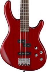 Solid body elektrische bas Cort Action Bass Plus TR - Trans red