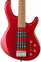 Solid body elektrische bas Cort Action HH4 - Blood red metallic