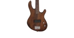 Short scale elektrische bas Cort Action Junior - Open pore walnut