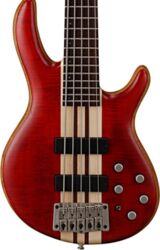 Solid body elektrische bas Cort Artisan 5 Plus - Cherry red