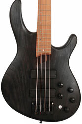 Solid body elektrische bas Cort B4 Plus AS RM Artisan - Trans black open pore