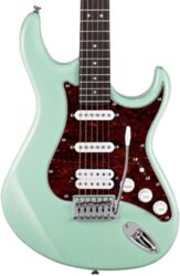 Elektrische gitaar in str-vorm Cort G110 CGN TORTOISE PICKGUARD - Caribbean green
