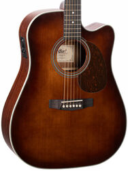 Volksgitaar Cort MR500E - Brown burst open pore