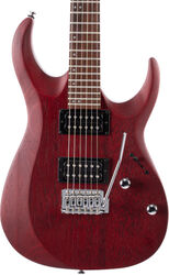 Elektrische gitaar in str-vorm Cort X100 - Open pore black cherry
